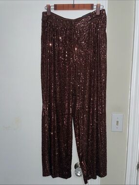 Express Brown sequin pants